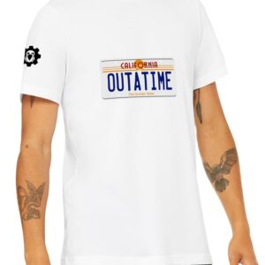 t-shirt-targa-auto-back-to-the-future-outatime-DeLorean-time-machine-bianco-01